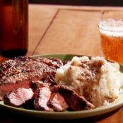 Rib-Eye with Mustard-Beer Pan Sauce