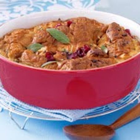 Turkey and Cranberry Strata