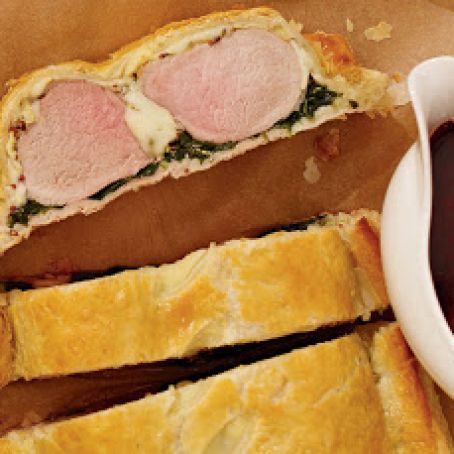 Pork Wellington with Louis D’Or Cheese and Beet Sauce