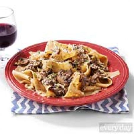 Creamy Mushroom Ragu with Pappardelle
