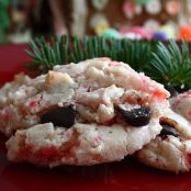 candy cane chocolate chip cookies