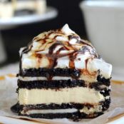 Salted Caramel Oreo Icebox Cake