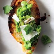 PEAS, MINT & PARMESAN CROSTINI