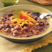 Three-Bean Taco Chili Recipe