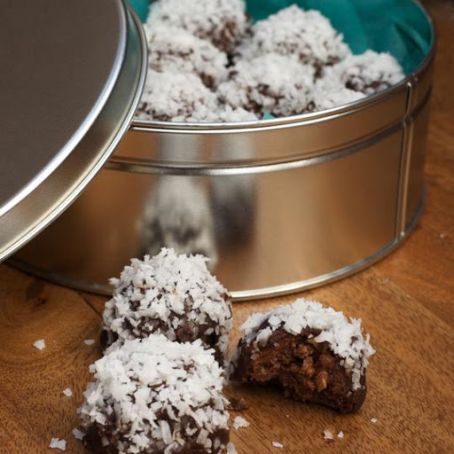 Coconut Ganache Bourbon Balls