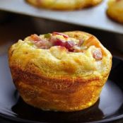 Cheddar, Ham, and Scallion Cups