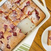 Strawberries & Cream Yogurt Cake