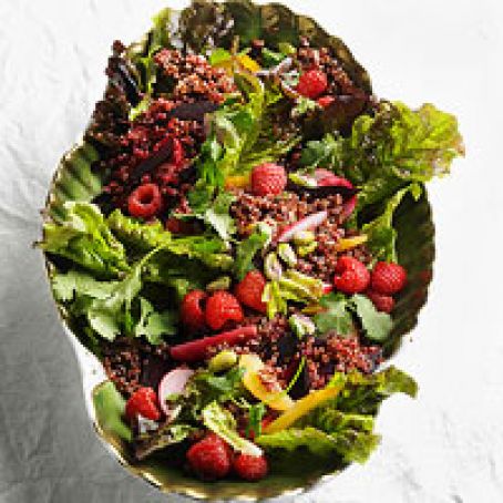 Red Quinoa Salad with Raspberries and Beets