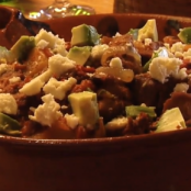 Pork Tinga with Potatoes, Avocado and Fresh Cheese