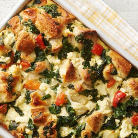 Spinach, Feta and Egg Bubble-Up Bake