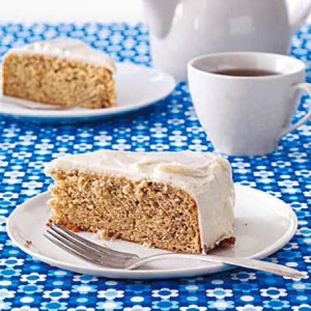 Banana Snack Cake with Brown-Butter Icing