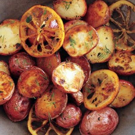 Raosted Potatoes and Lemon with Dill