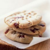Macadamia Butter Cookies with Dried Cranberries