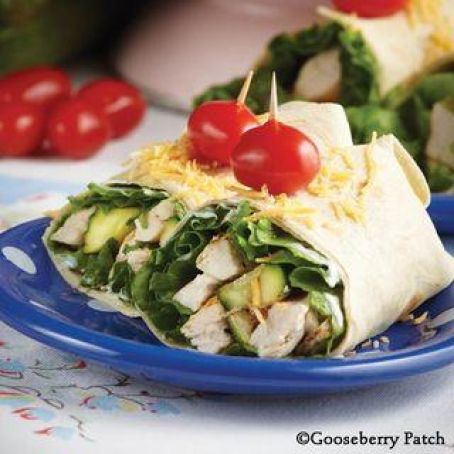 Grilled Chicken & Zucchini Wraps