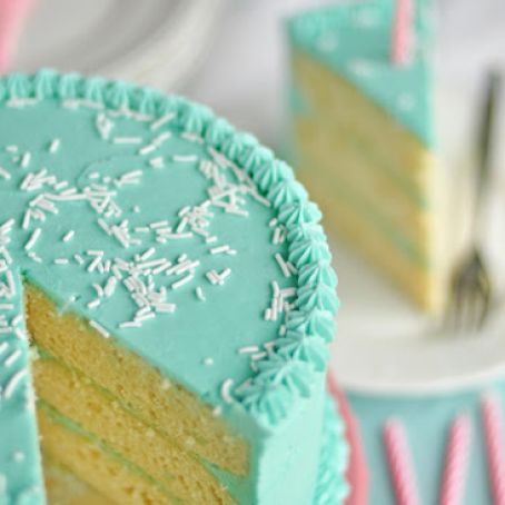 Classic Vanilla Butter Birthday Cake