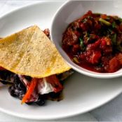 BLACK BEAN & CHEVRE QUESADILLAS