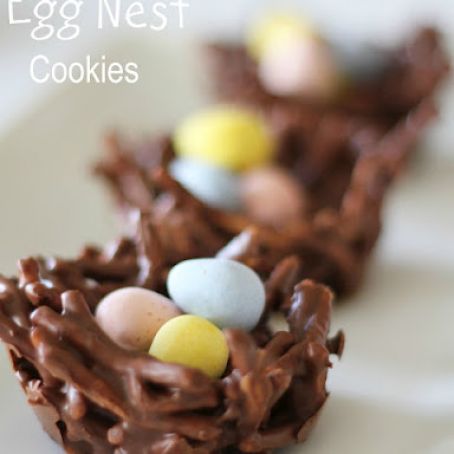 NO-BAKE CHOCOLATE EGG NEST COOKIES