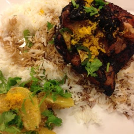 Teriyaki Chicken with Chile Orange Compote