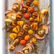 BBQ Teriyaki Pork Kabobs