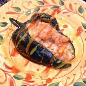 CHILE POBLANO RELLENO DE CAMARON Y MANGO