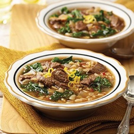 Beef, Barley & Kale Soup