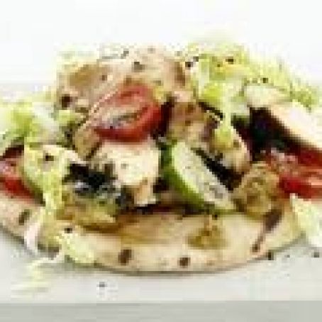 Chicken Salad Pita with Baba Ghanoush