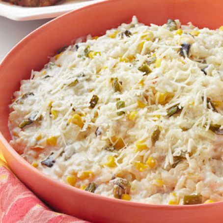 Creamy Poblano Rice with Corn