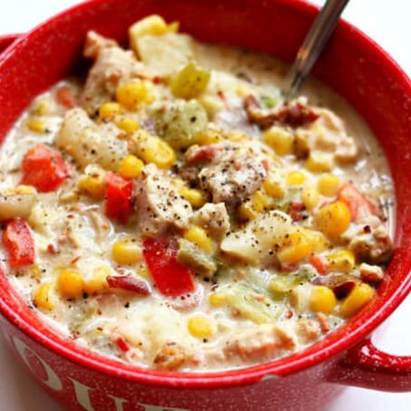 Slow Cooker Chicken Bacon Chowder