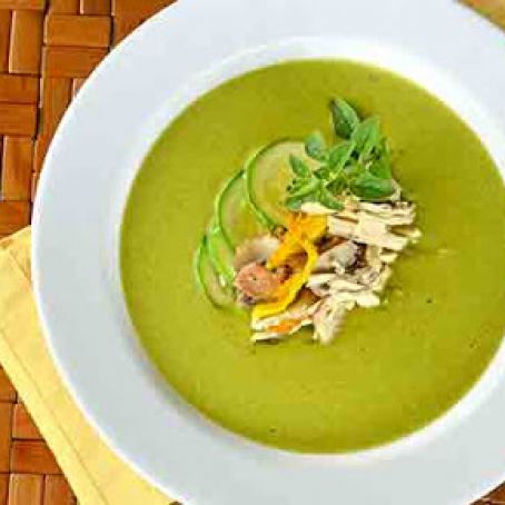 CREMA POBLANA CON CALABAZAS Y CHAMPIÑONES