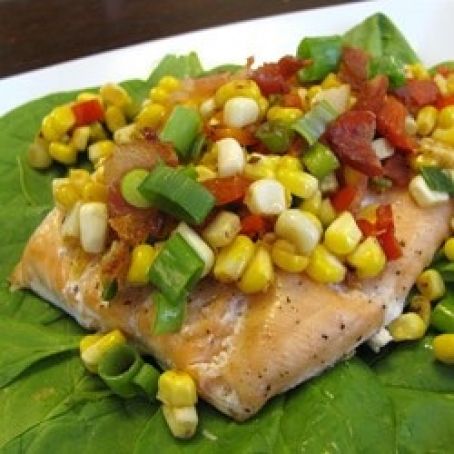 Grilled Salmon with Corn Relish