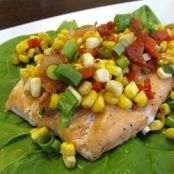 Grilled Salmon with Corn Relish