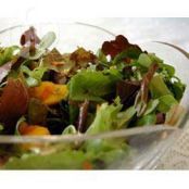Mango Mesclun Salad with Ginger Carrot Dressing