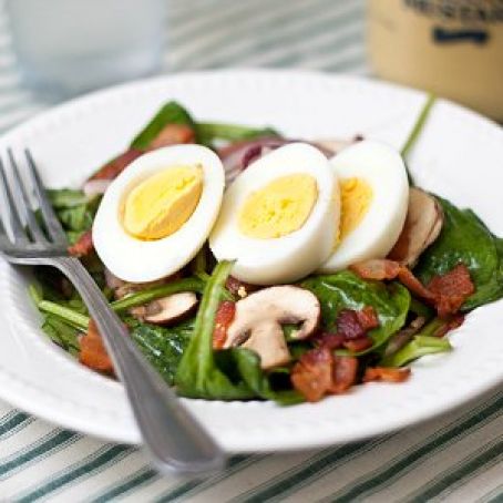 Spinach Salad with Warm Bacon Vinagirette