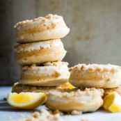 Lemon Donuts with a Crumble Topping
