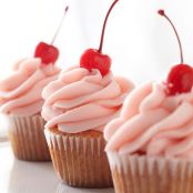 Cherry-Almond Vanilla Cupcakes