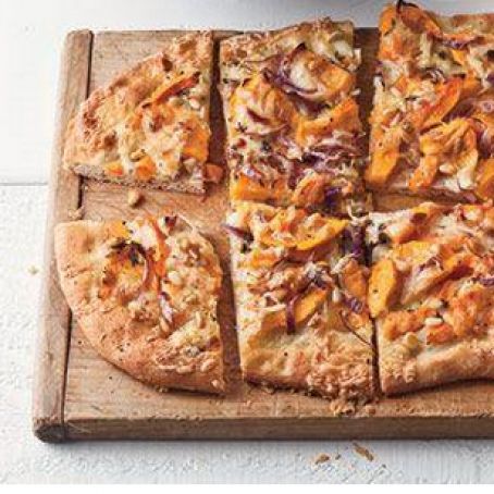 Butternut Squash Flatbread with Cheddar & Pine Nuts