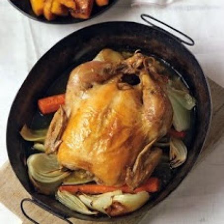 Apple Cider-Rosemary Roasted Chicken