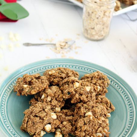 White Chocolate Zucchini-Oat cookies