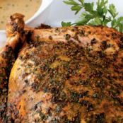 Barbecued Turkey with White Wine Gravy