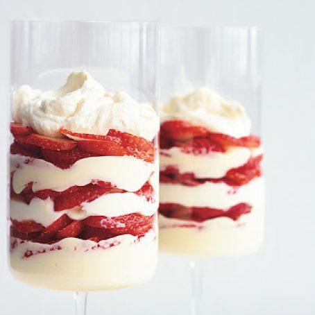 Lemon & White Chocolate Mousse Parfaits with Strawberries