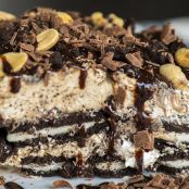 Chunky Peanut Butter Oreo Icebox Cake 