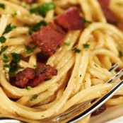 Pasta Carbonara with Hickory Smoked Bacon