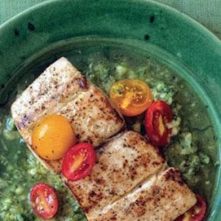 Mahi Mahi with Green Gazpacho Sauce
