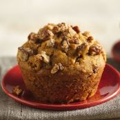 Double-Ginger Pumpkin Muffins with Sweet Candied Pecans