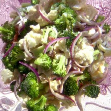 Broccoli and Cauliflower Salad