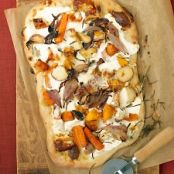 Roasted Fall Vegetable and Ricotta Pizza