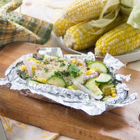 Summer Grilled Coconut-Lime White Fish Packets