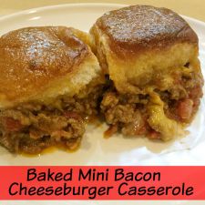 Baked Mini Bacon Cheeseburger Casserole