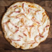 Bar-Style Tarte Flambée (Alsatian Pizza With Fresh Cheese, Onions, and Bacon)