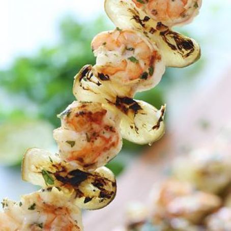 Grilled Cilantro Lime Shrimp Kebabs